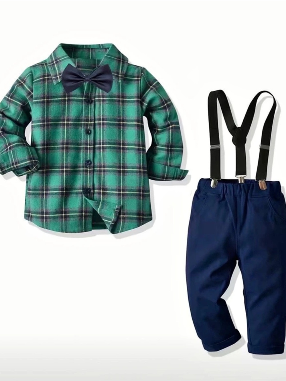 Kids Plaid Shirt Pants Set 4T/5T